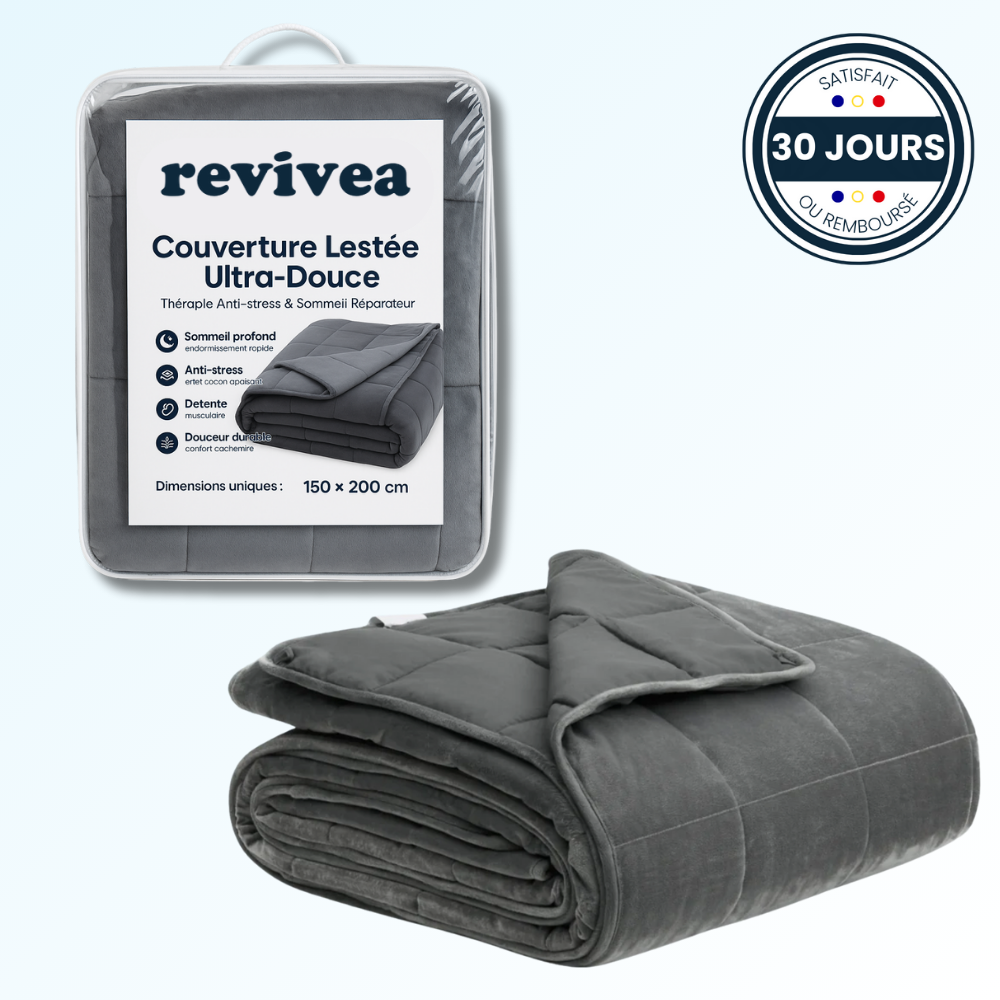 Couverture lestée douce – Sommeil profond & anti-stress