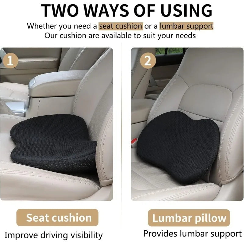 Coussin orthopédique coccyx et lombaires 2 en 1 – Soulagement des douleurs assises