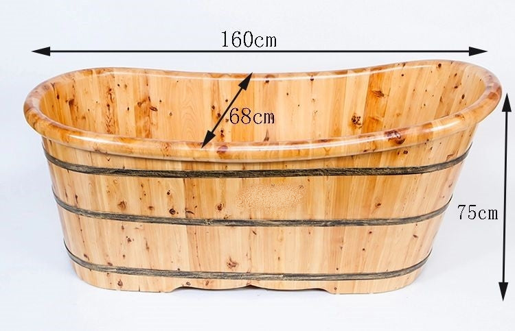 Baignoire style japonais en bois "ofuro" ZEN