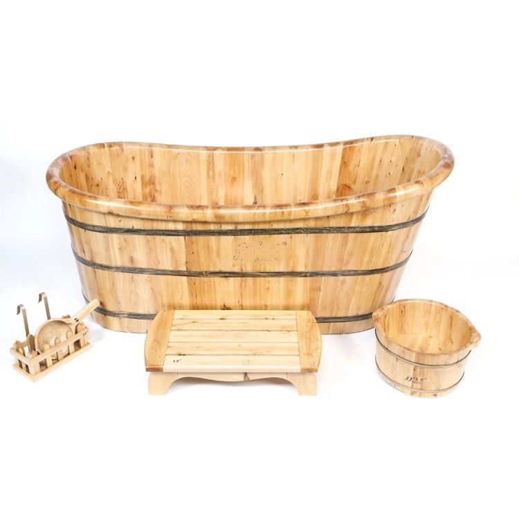 Baignoire style japonais en bois "ofuro" ZEN